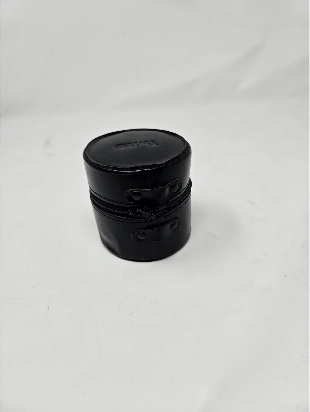 Vintage Vivitar Black Faux Leather Camera Lens Case / Protective Cap